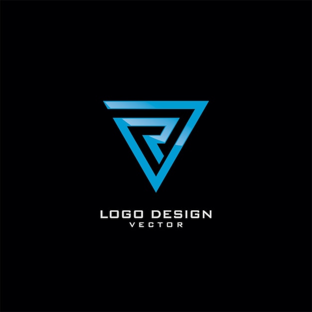 Premium Vector R Letter In Triangle Line Art Logo Design