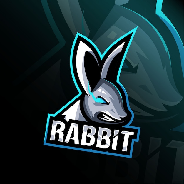 Premium Vector | Rabbit angry mascot logo esport design