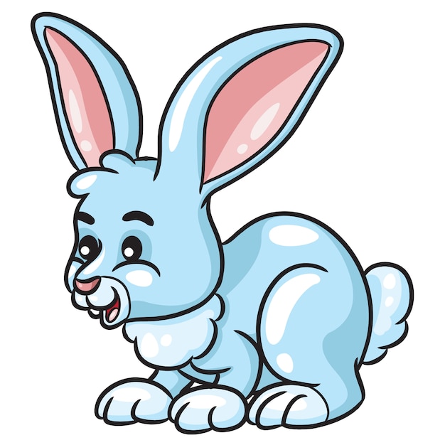  Rabbit  cute  cartoon  Premium Vector