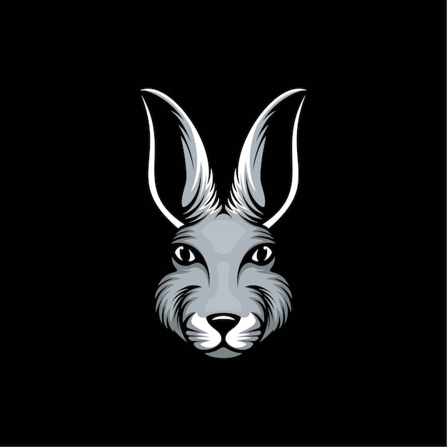 Download Rabbit head logo design illustration | Premium Vector