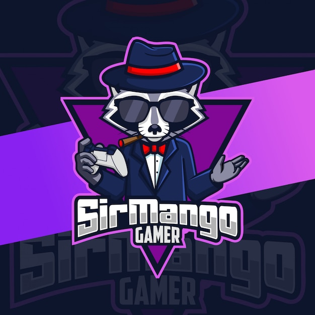 Download Free Raccoon Gangster Mascot Gamer Logo Premium Vector Use our free logo maker to create a logo and build your brand. Put your logo on business cards, promotional products, or your website for brand visibility.