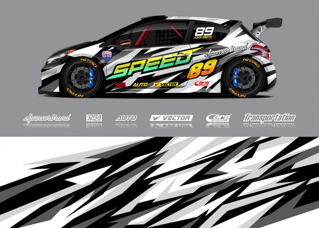 Race car livery illustrations | Premium Vector