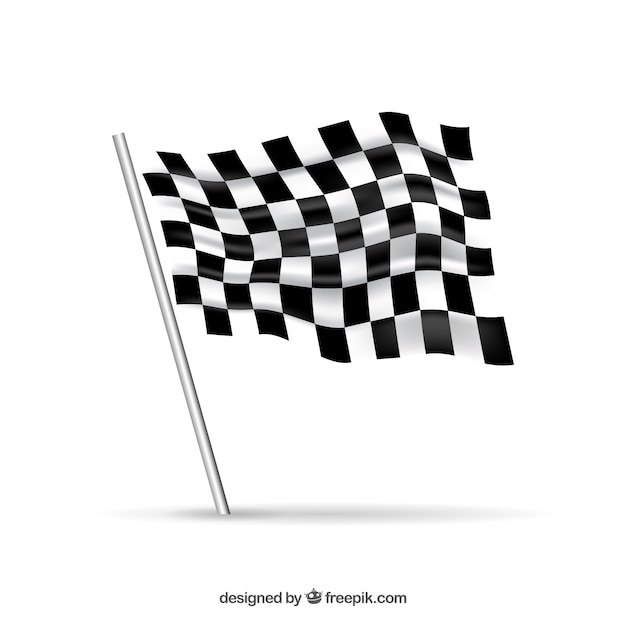 Download Free Vector | Race checkered flags with realistic design