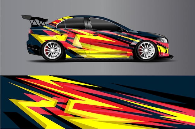 Premium Vector | Racing car wrap decal, kit for wrapping all vehicle