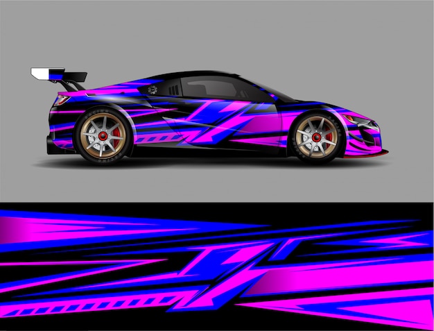 Racing car wrap design vector Vector | Premium Download