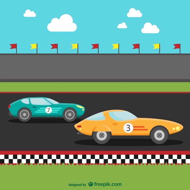 race car track cartoon