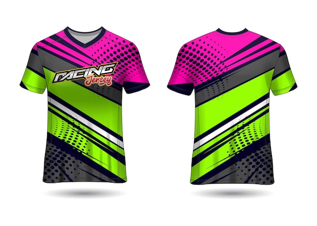 Premium Vector | Racing jersey template design