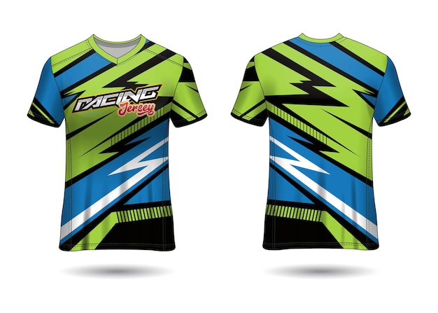 Premium Vector | Racing sport jersey template design