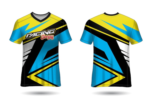 Premium Vector | Racing sport jersey template design