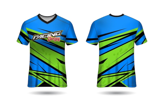 Premium Vector | Racing sport jersey template design