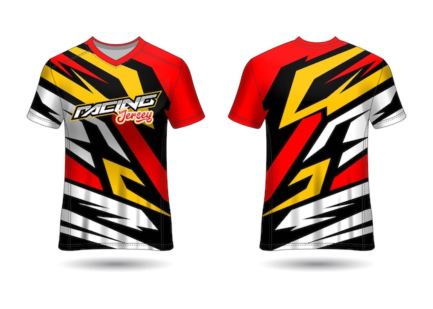 Premium Vector | Racing sport jersey template design