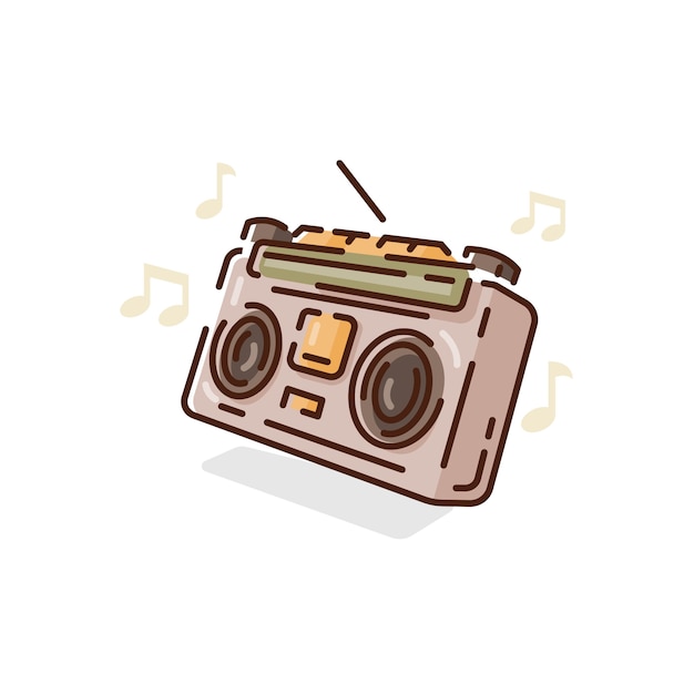 Premium Vector | Radio clipart isolated