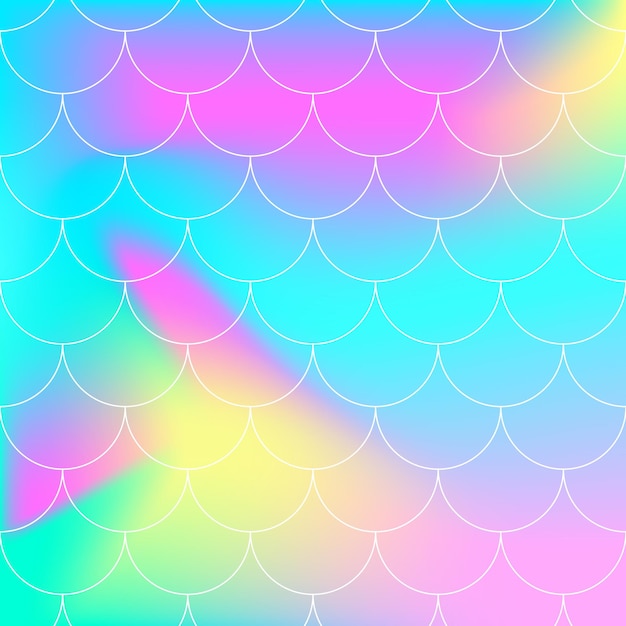 Premium Vector | Rainbow background. mermaid scales. holographic print.