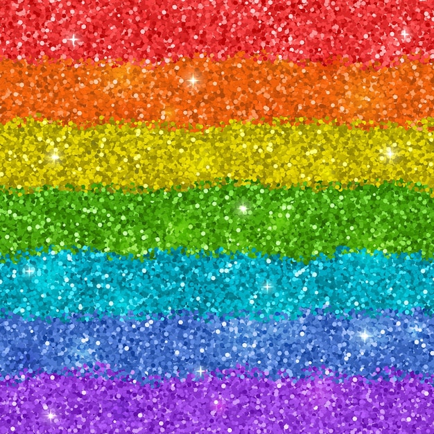 Premium Vector | Rainbow background with shiny glitter texture. vector ...