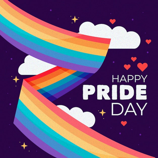 Download Rainbow flag design pride day | Free Vector