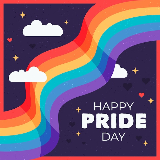 Download Rainbow flag pride day | Free Vector