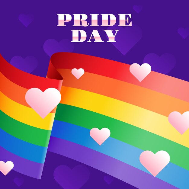 Download Free Vector | Rainbow flag with pride day