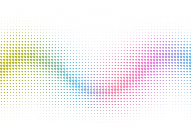 Rainbow halftone dots background Vector | Free Download