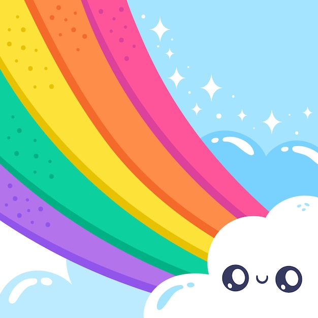 Download Rainbow hand drawn style | Free Vector