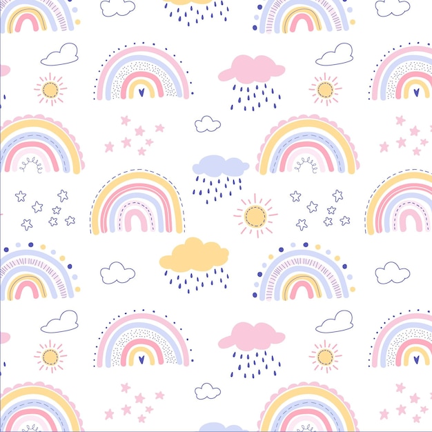 Free Vector | Rainbow pattern design