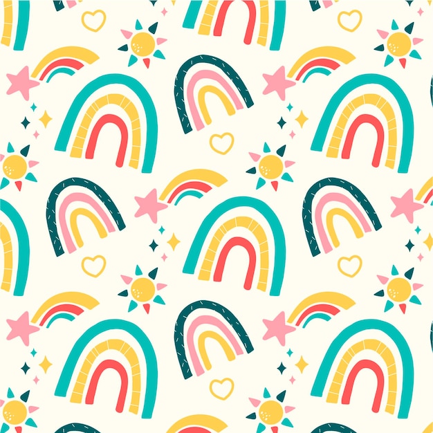 Premium Vector Rainbow Pattern Design