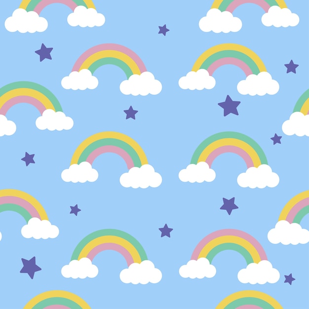 Premium Vector Rainbow Seamless Pattern