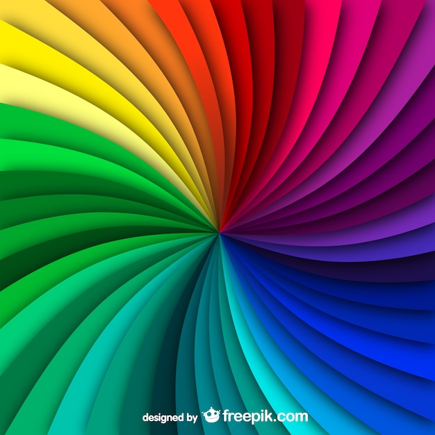 Rainbow swirl background Vector | Free Download