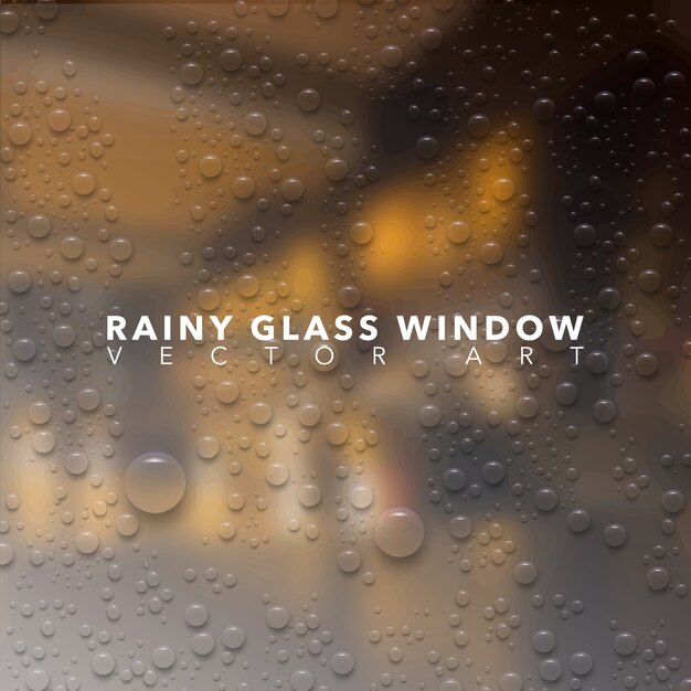 Premium Vector Rainy Glass Window Background