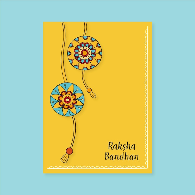 free-vector-raksha-bandhan-greeting-card-template