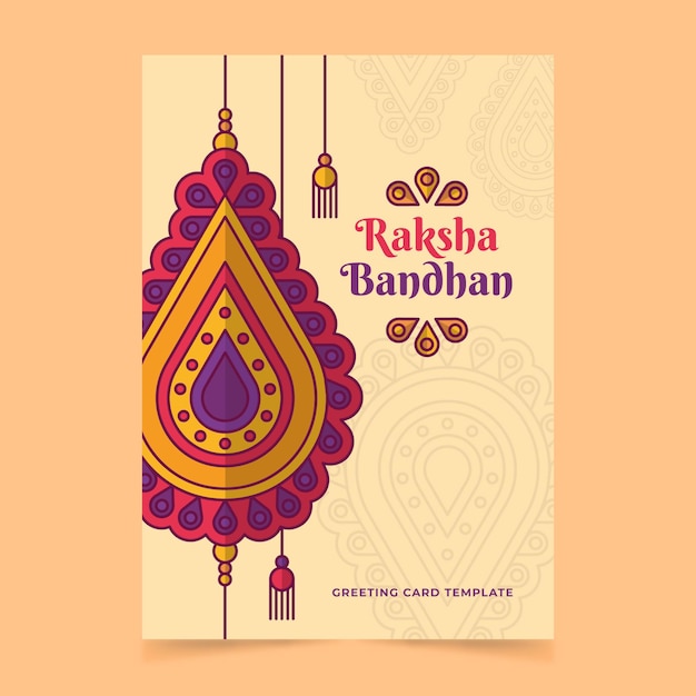 Free Vector Raksha Bandhan Greeting Card