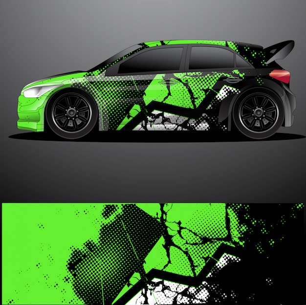 Download Rally car decal graphic wrap vector, abstract background ...