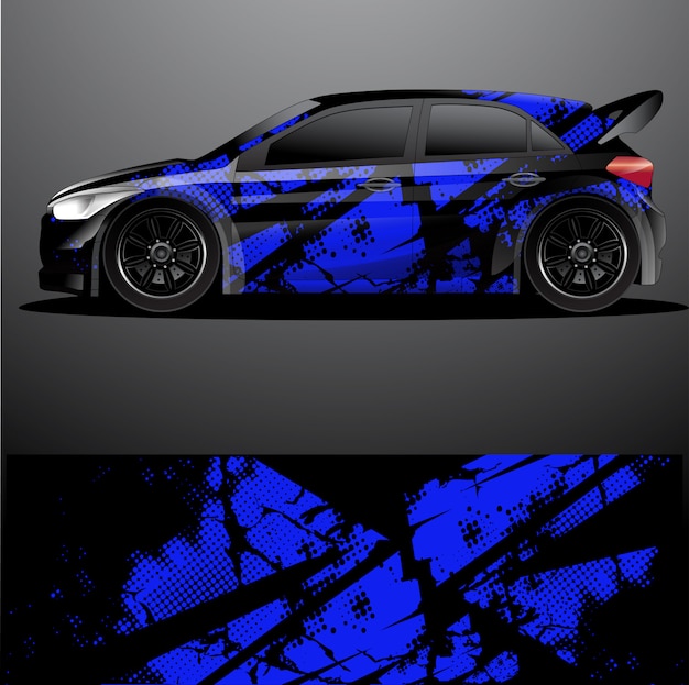 Download Rally car decal graphic wrap | Premium Vector