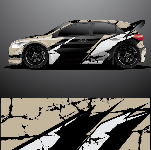 Premium Vector | Rally car decal graphic wrap