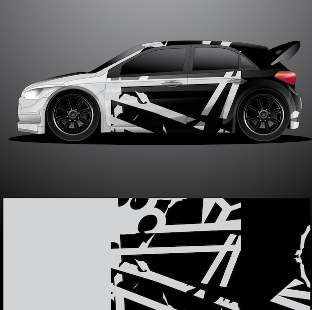 Premium Vector | Rally car decal graphic wrap