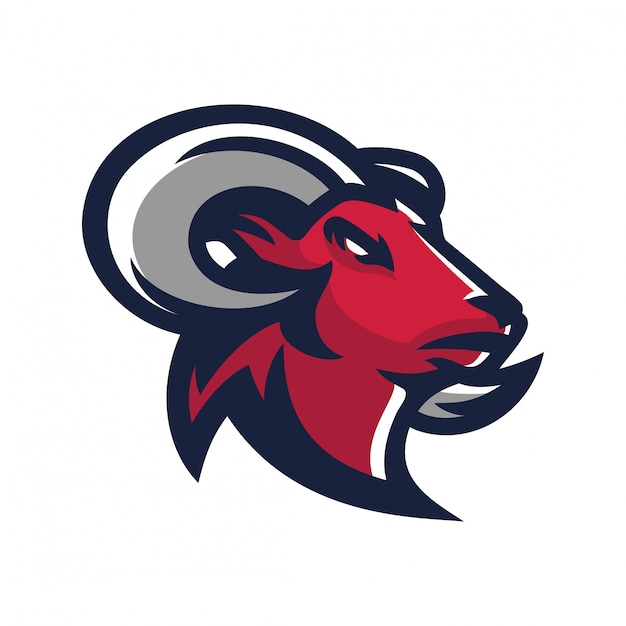 Ram Goat Esport Gaming Mascot Logo Template Premium Vector