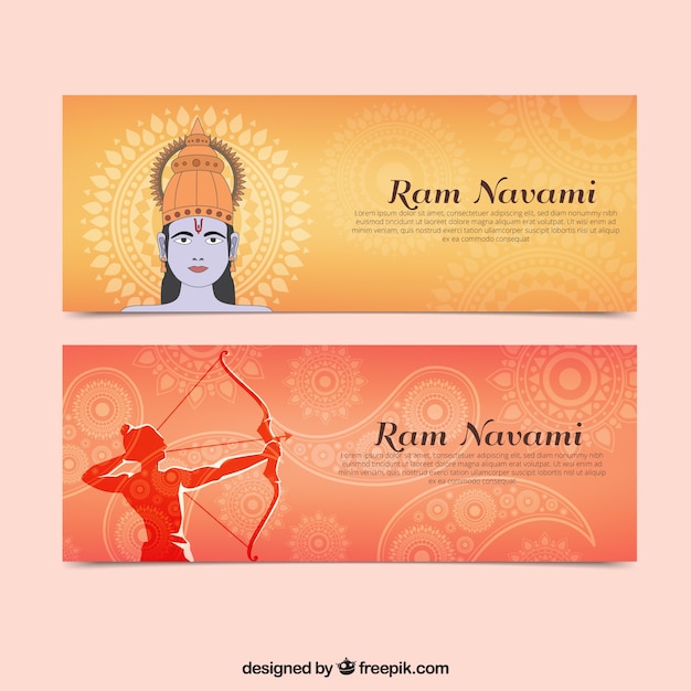 Ram navami abstract banners