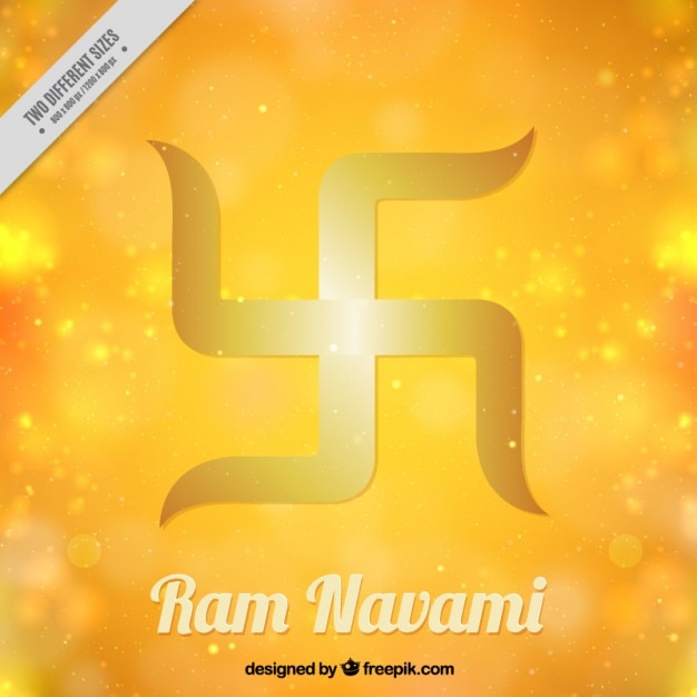 Ram Navami symbol on a yellow bright
background