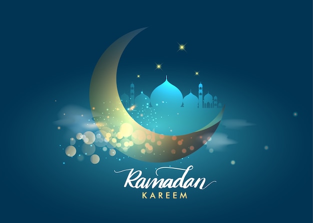 Premium Vector | Ramadan background, card template, place for text