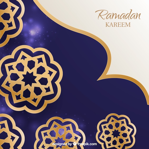 Free Vector | Ramadan background with ornaments in realistic style