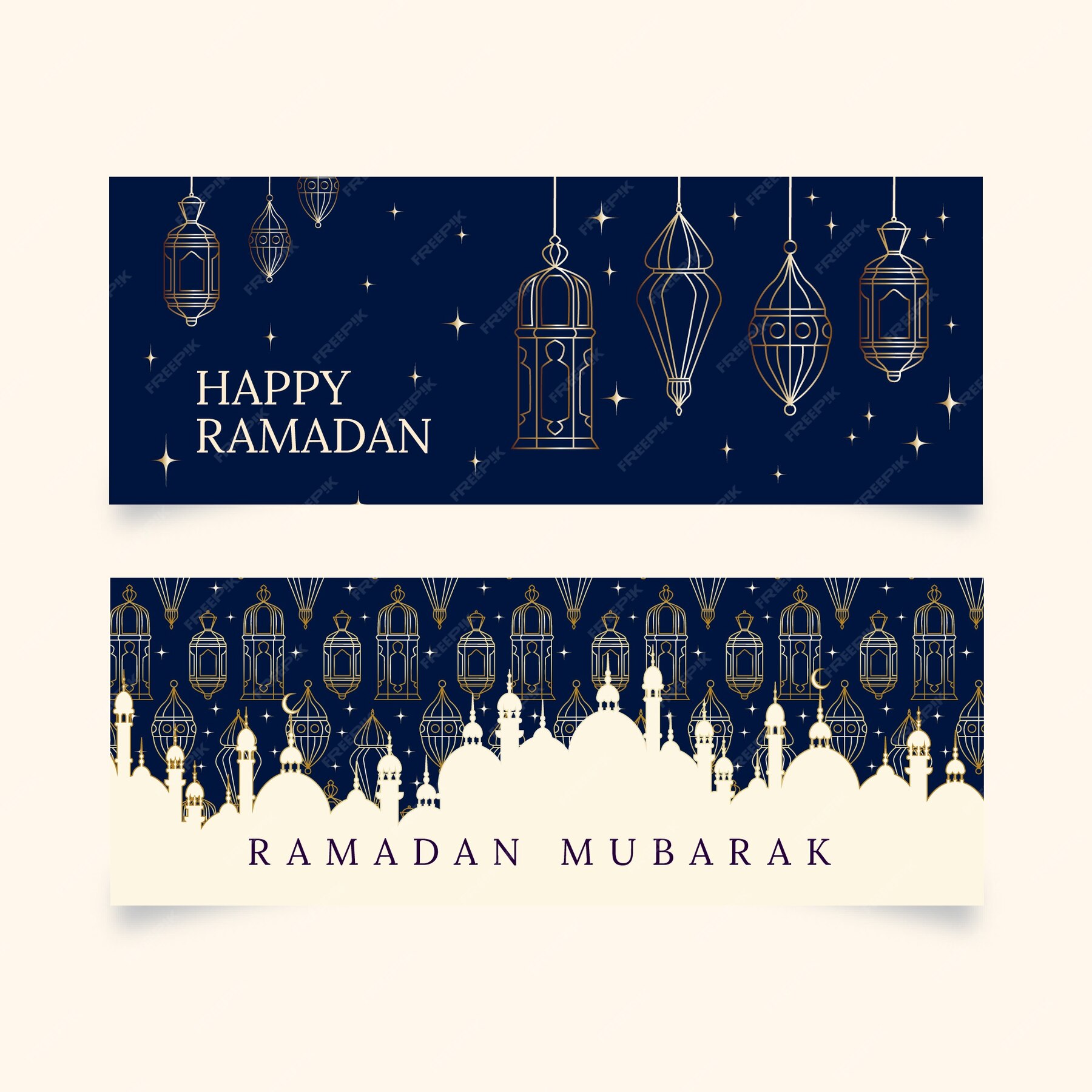 Free Vector | Ramadan banner collection