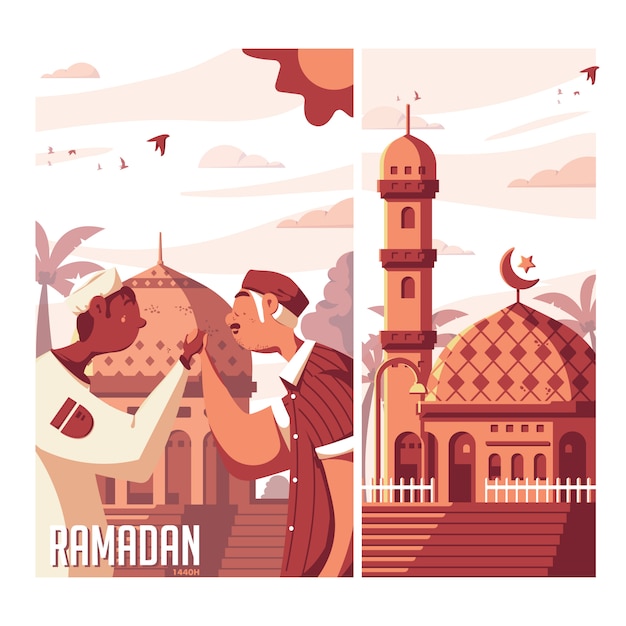 Premium Vector Ramadan Flat Illustration 1440h