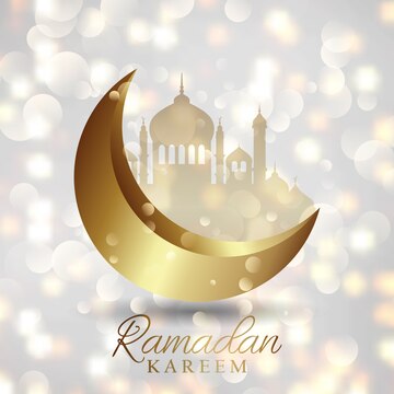 Free Vector | Ramadan kareem background on a bokeh lights design