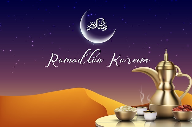 Premium Vector | Ramadan kareem background. iftar party