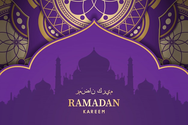 Premium Vector | Ramadan kareem banner design. islamic background.