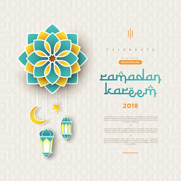 Premium Vector Ramadan Kareem Concept Banner
