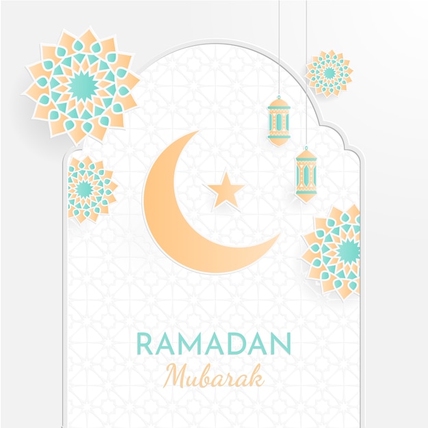 Ramadan kareem concept with islamic geometric patterns. | Premium Vector