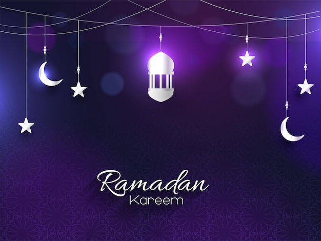 Premium Vector | Ramadan kareem concept with shiny arabic lanterns ...
