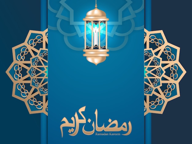 Premium Vector | Ramadan kareem greeting card and islamic background