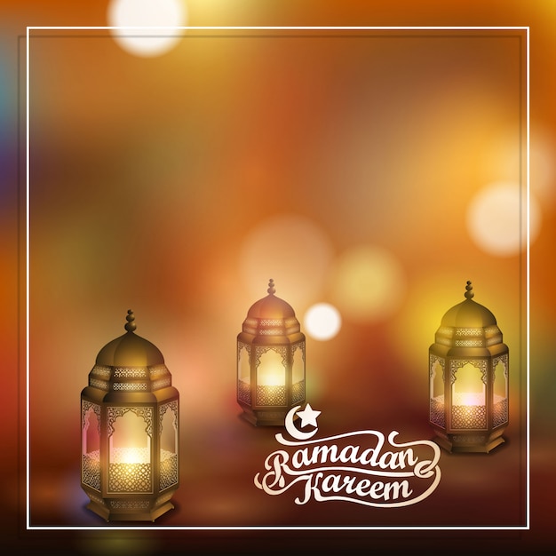 Premium Vector | Ramadan kareem greeting card template