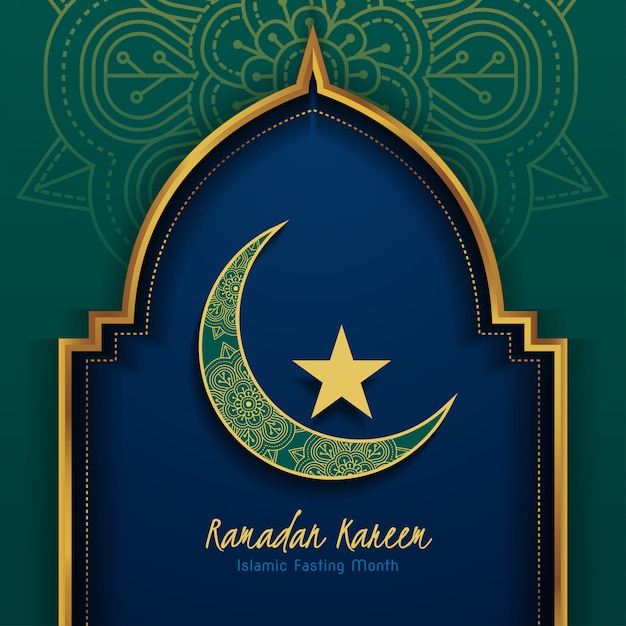 Premium Vector Ramadan Kareem Greeting Card